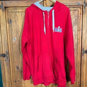 Super Bowl LVIII - Antigua Red and Gray Hoodie